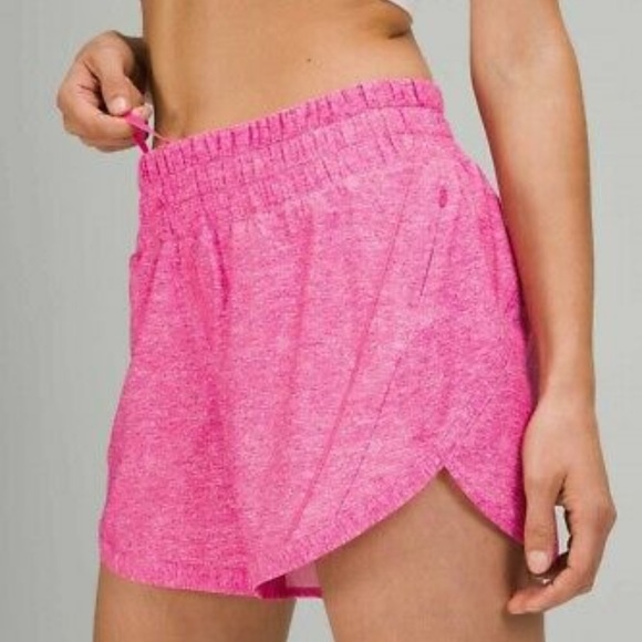 SOLD Lululemon Track That Short 5” inseam pink - Picture 2 of 3